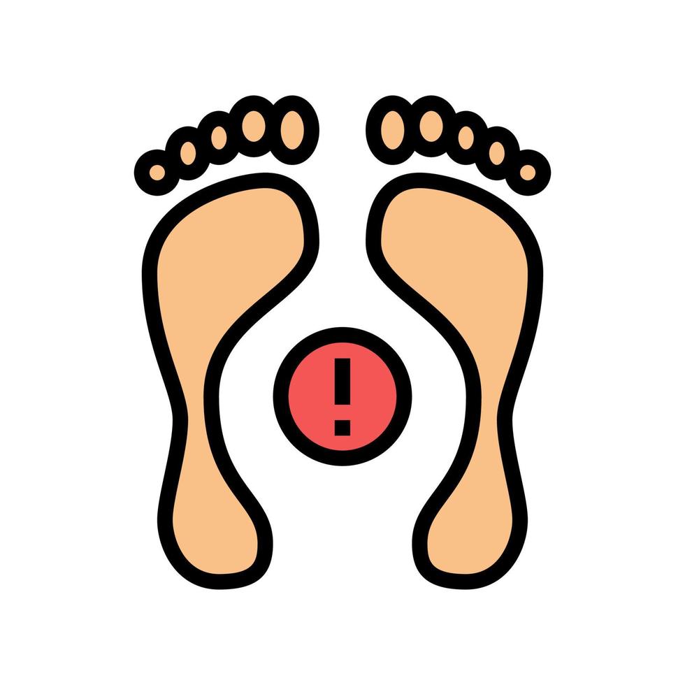 Haltungsdeformität Füße Farbe Symbol Vektor Illustration