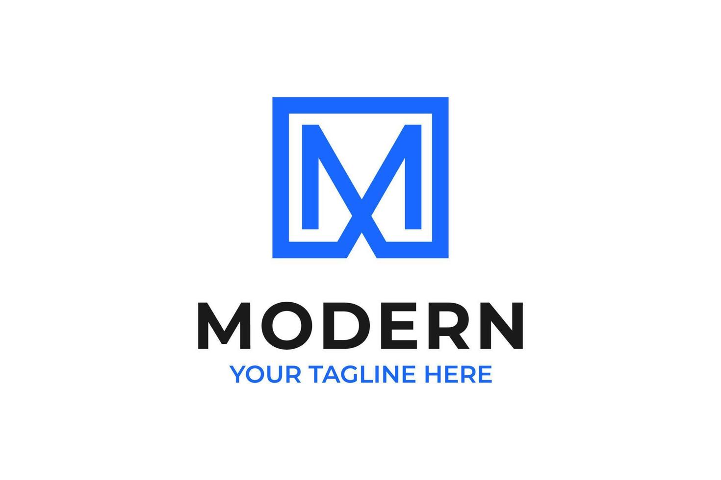 m modern logotyp mall vektor