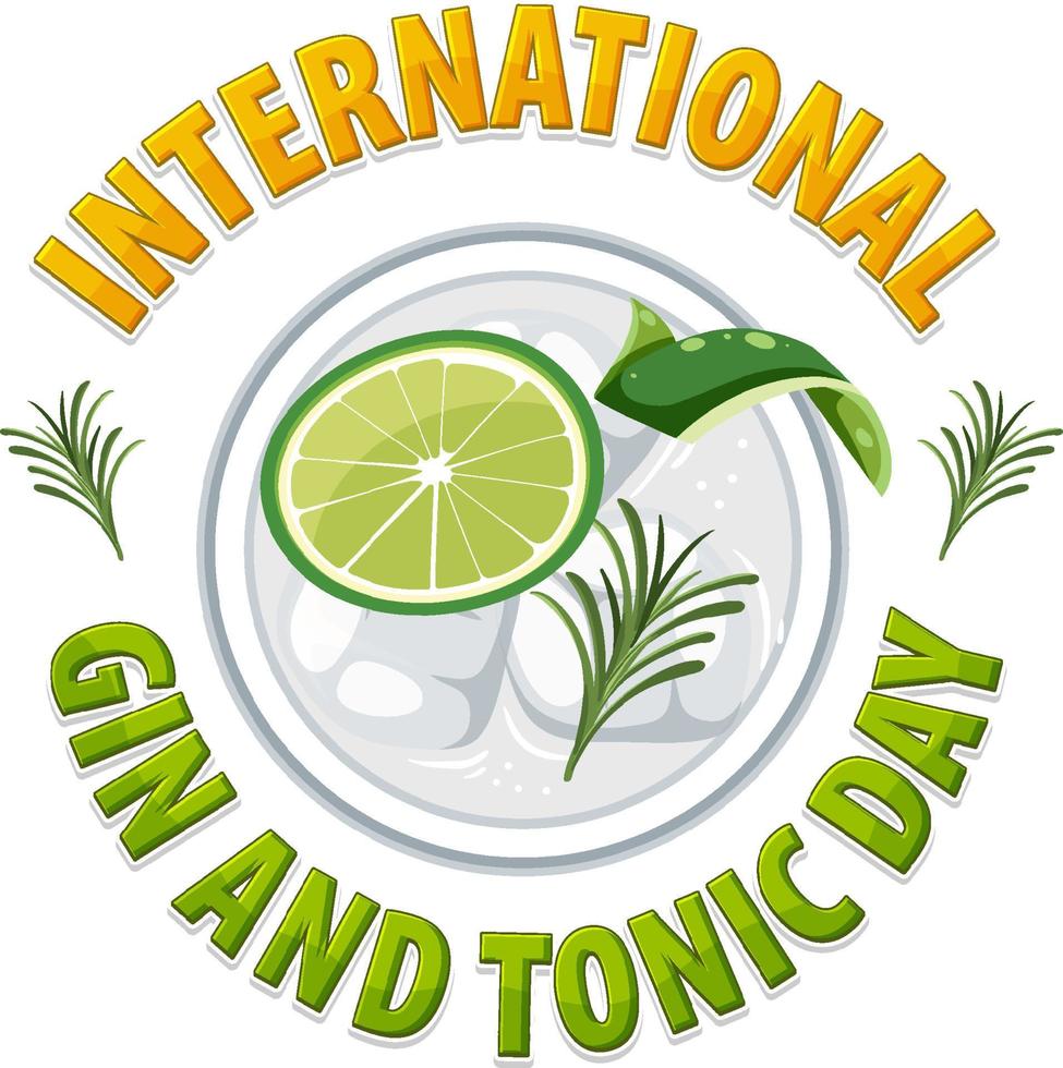 Banner-Design für den internationalen Gin-Tonic-Tag vektor