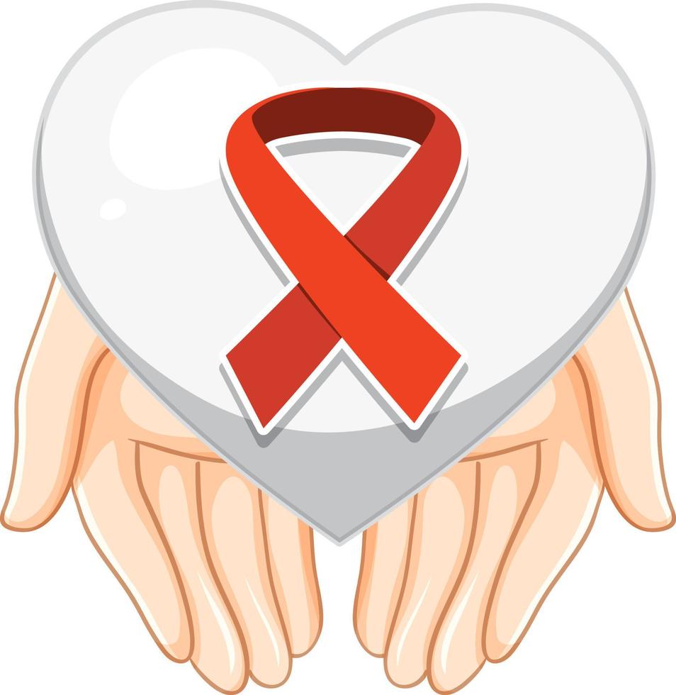 rött band aids hiv-symbol vektor