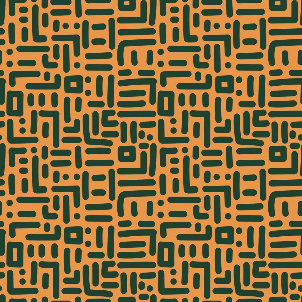 kreative Labyrinthlinien geometrisches nahtloses Muster. lustiger labyrinthhintergrund. handgezeichnete Linientapete im Doodle-Stil. vektor