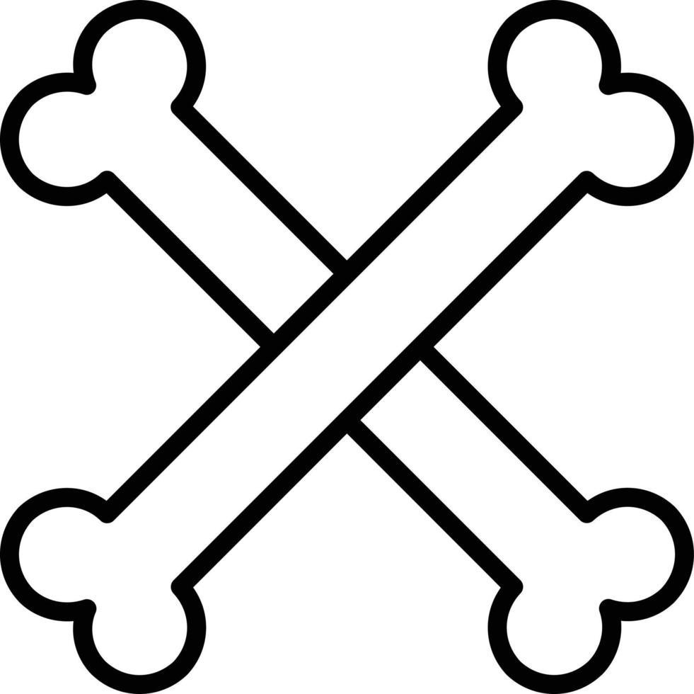 Symbol für die Knochenlinie vektor