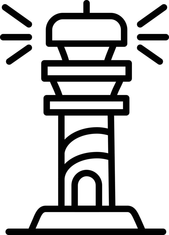 Leuchtturm-Liniensymbol vektor