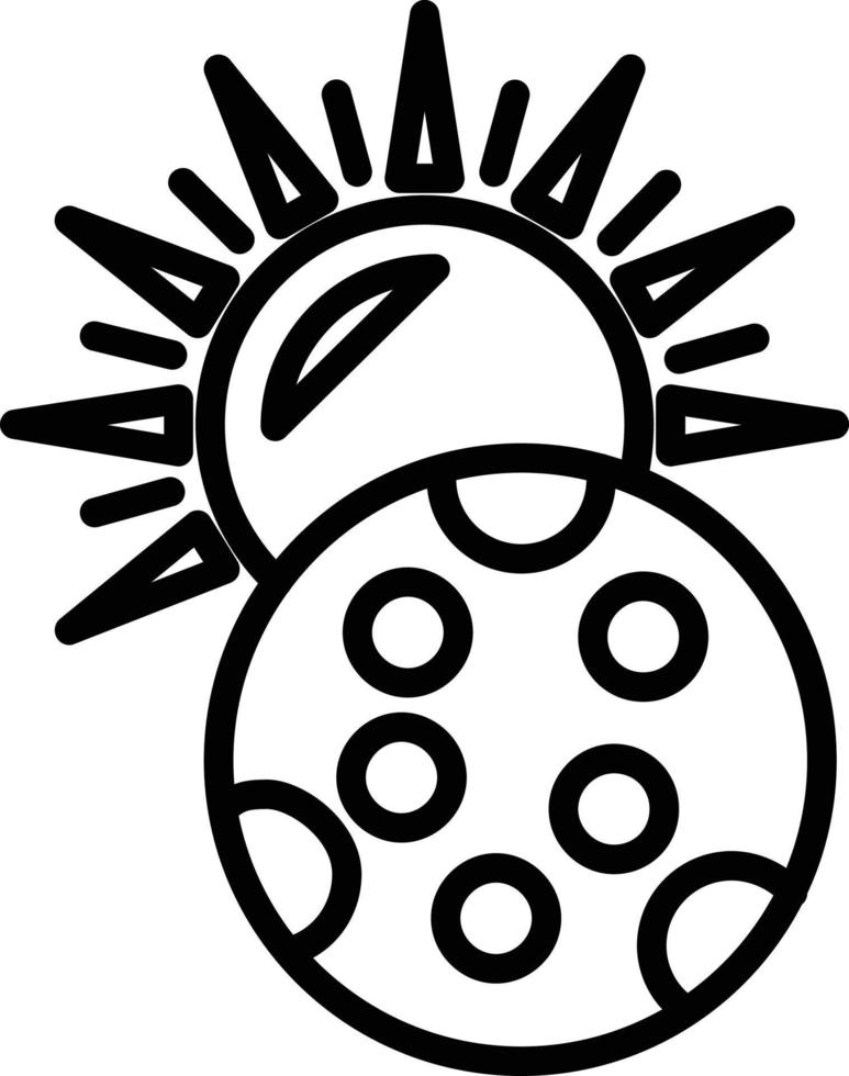 Symbol für Mond- und Sonnenlinie vektor