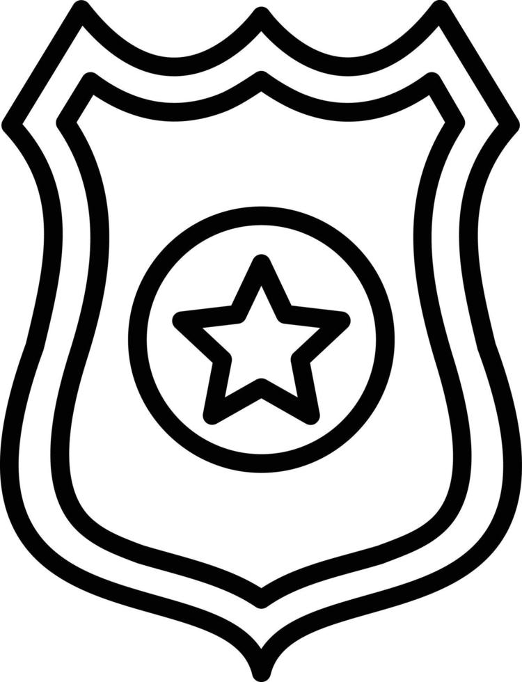 Polizeiabzeichen Symbol Leitung vektor