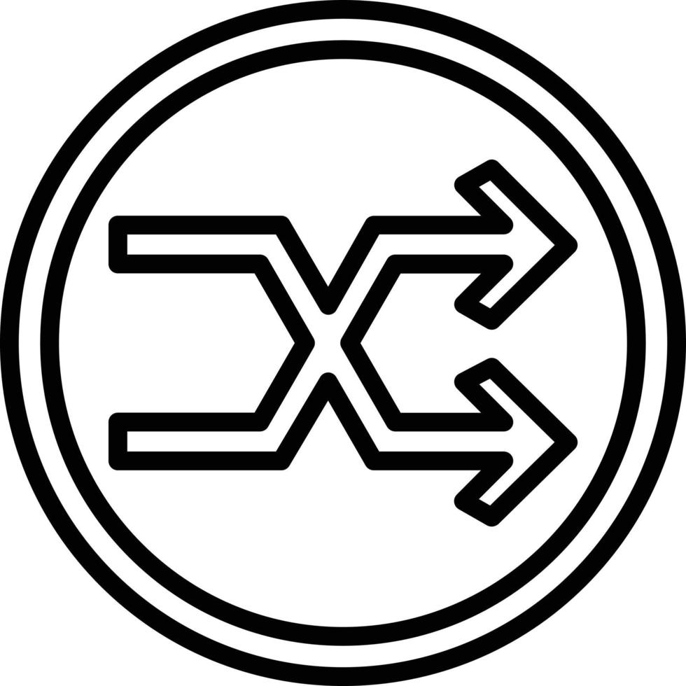 Shuffle Pfeillinie Symbol vektor