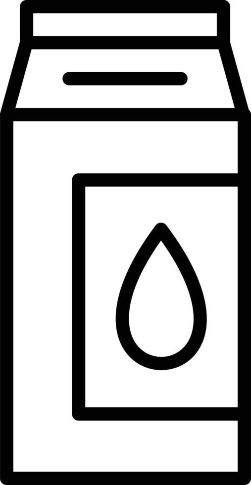 Symbol für Milchkastenlinie vektor