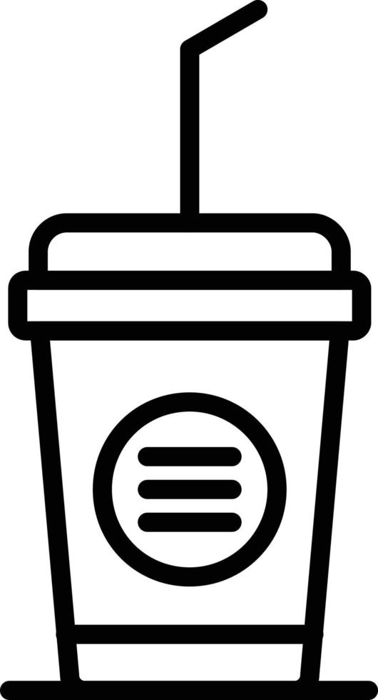 Liniensymbol für kalte Getränke vektor