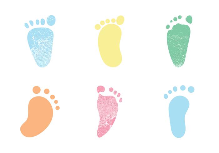 Free Baby Footprints Vektor Illustrationen