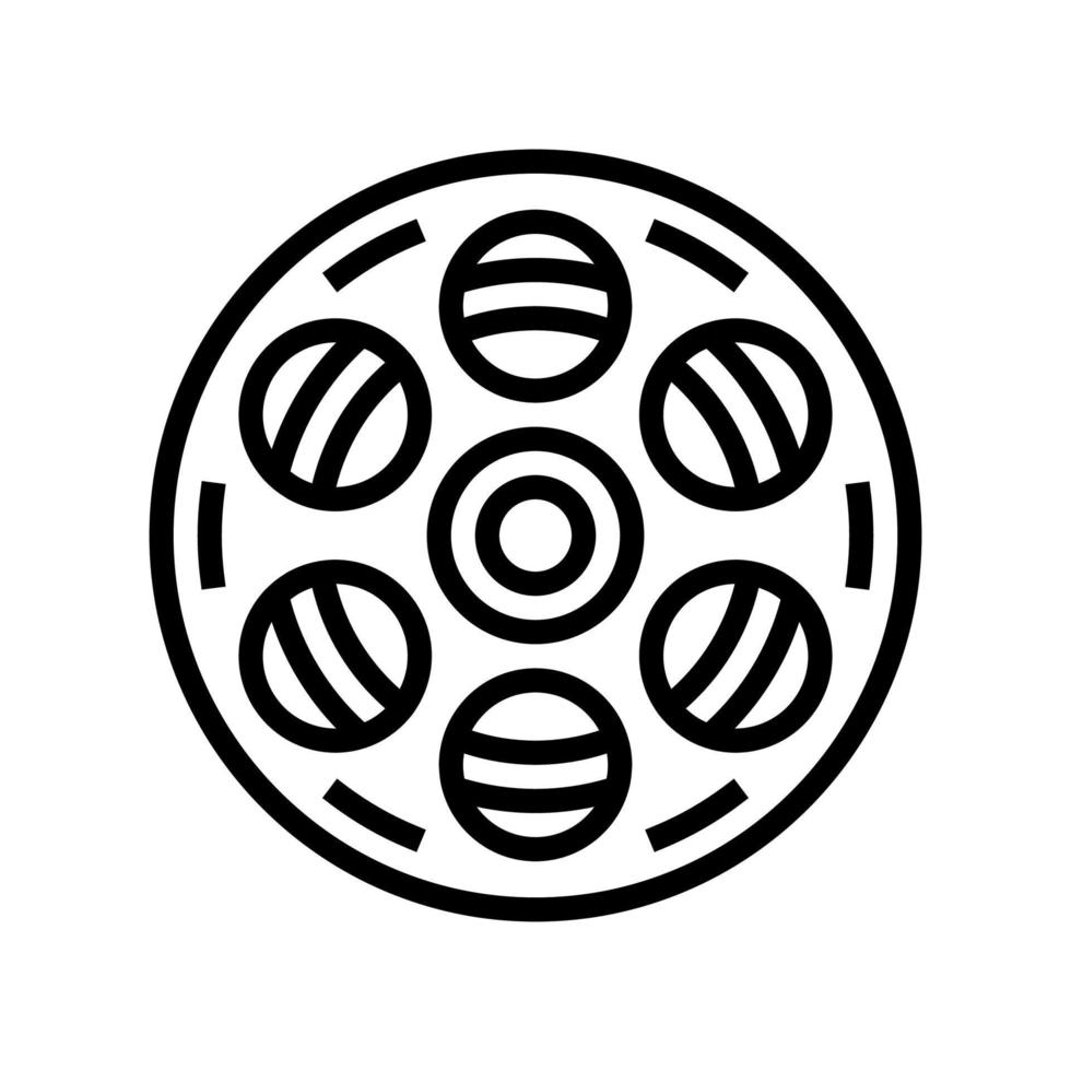 Film Spule Symbol Leitung Vektor Illustration