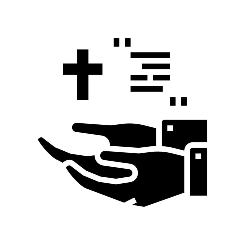 ordo christentum kirche glyph symbol vektorillustration vektor