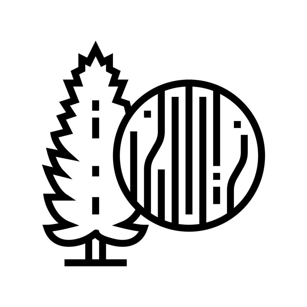 Kiefernholzlinie Symbol Vektor Illustration