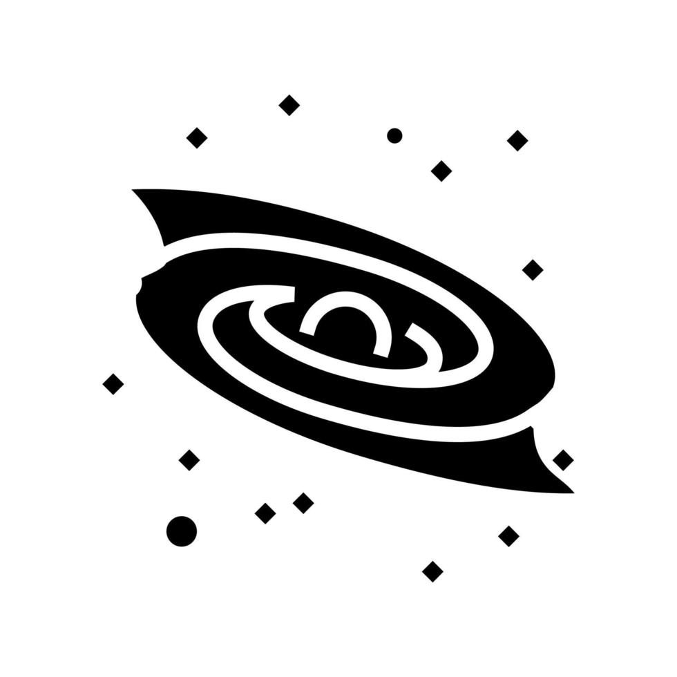 Milchstraße Galaxie Glyphe Symbol Vektor Illustration