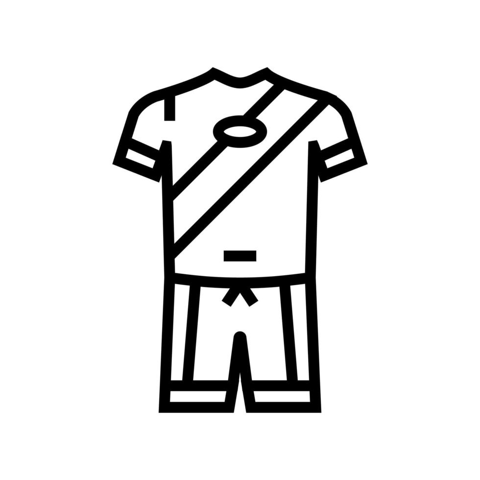 Anzug Fußballspieler Symbol Leitung Vektor Illustration