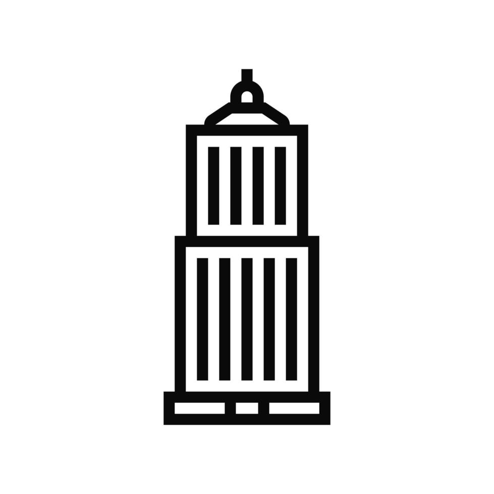 Wolkenkratzer Business Center Gebäude Symbol Leitung Vektor Illustration