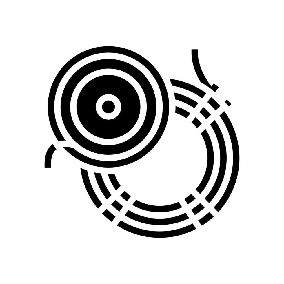 Fliegenfischen Linie Glyphe Symbol Vektor Illustration