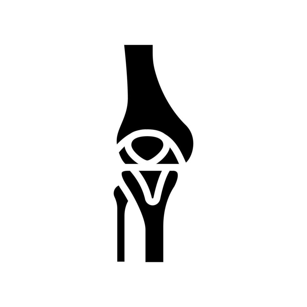 Abbildung des Symbols für menschliche Glyphe des Knochens vektor