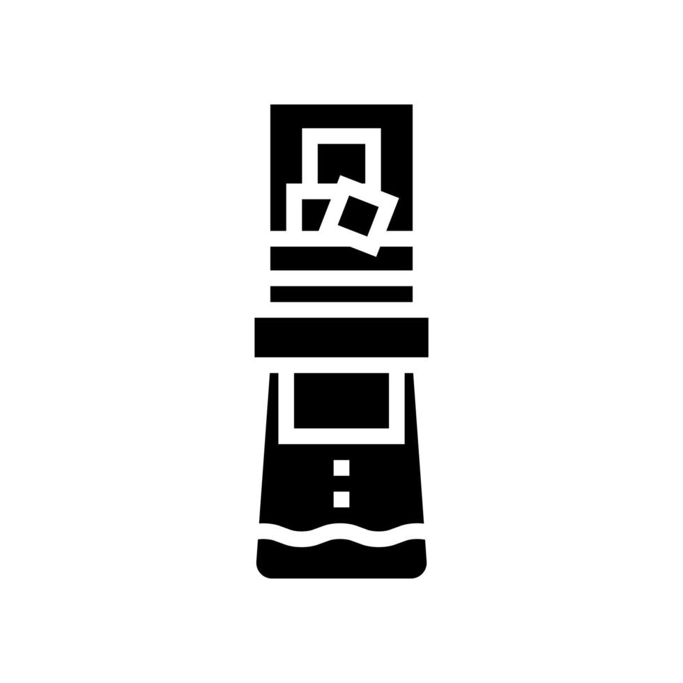 Ice Tropfkaffeemaschine Glyphen-Symbol-Vektor-Illustration vektor