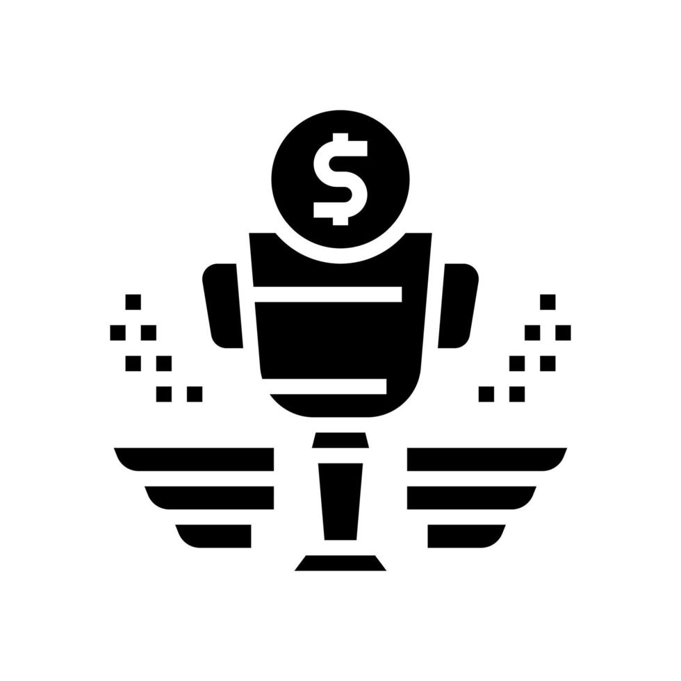 Finanzpreis-Glyphen-Symbol-Vektor-Illustration vektor