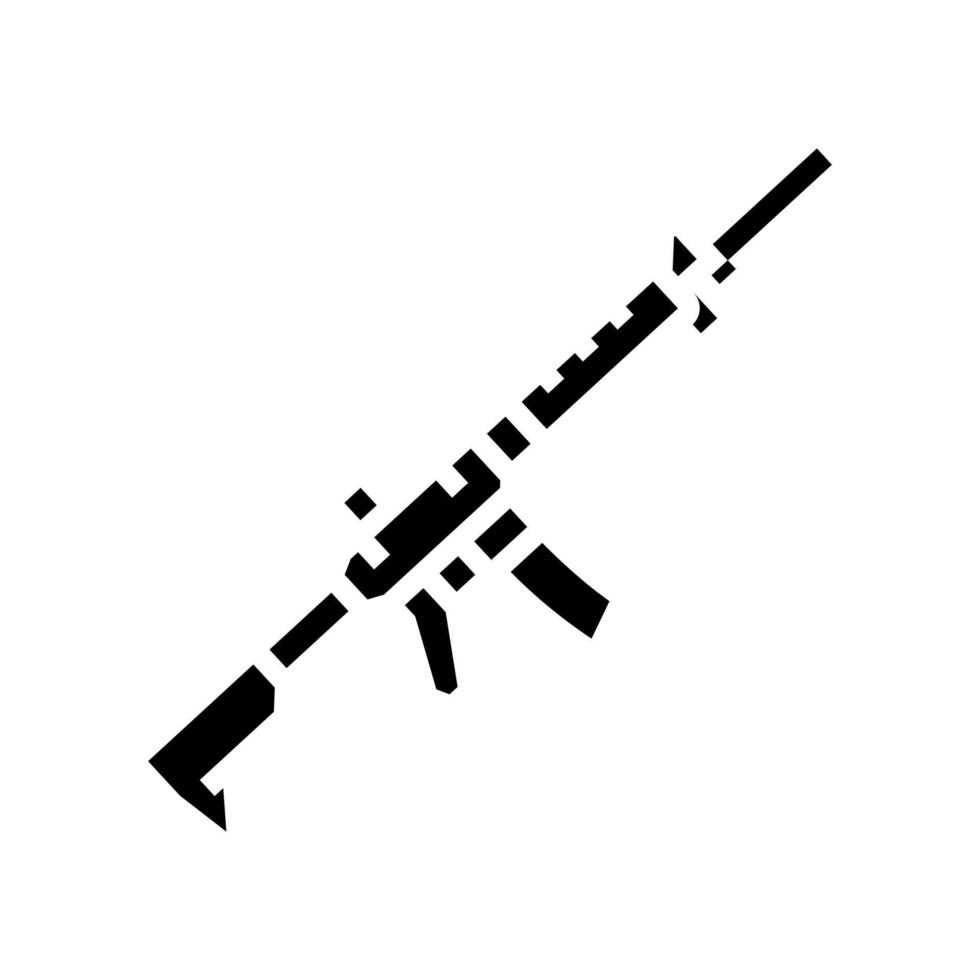 centerfire rifle glyph ikon vektorillustration vektor