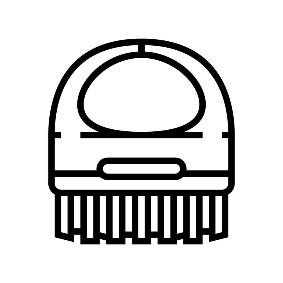 Bürste Spa Salon Zubehör Symbol Leitung Vektor Illustration