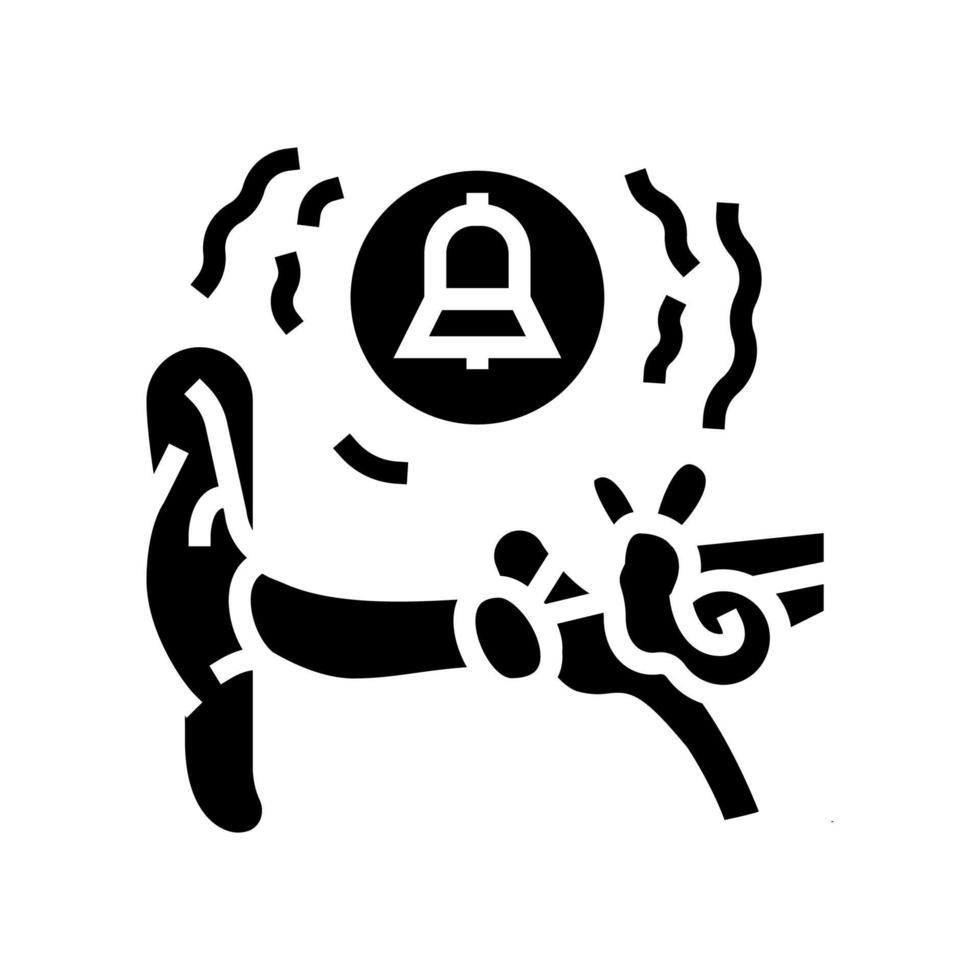 Tinnitus-Gesundheitsproblem Glyphen-Symbol-Vektorillustration vektor