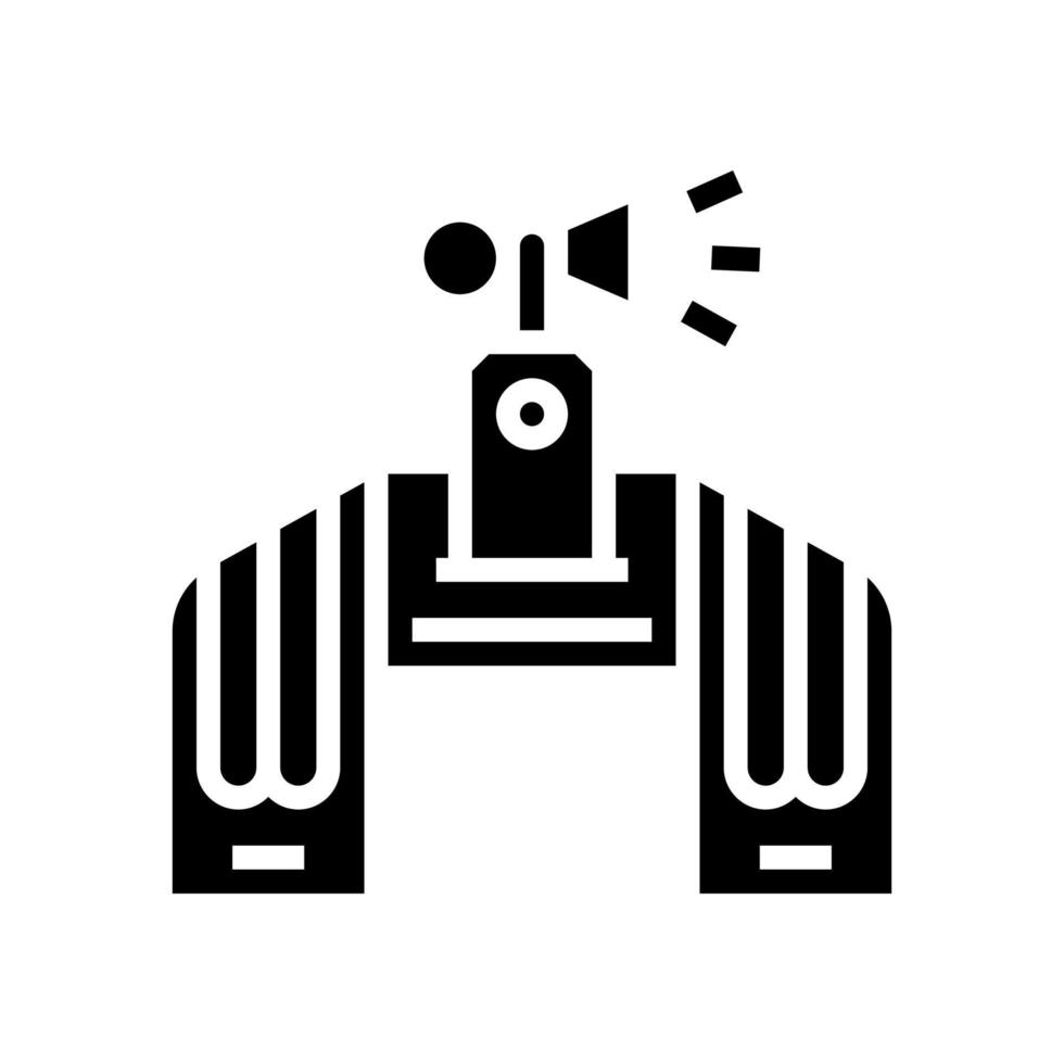 Fan-Attribute Glyphen-Symbol-Vektor-Illustration vektor