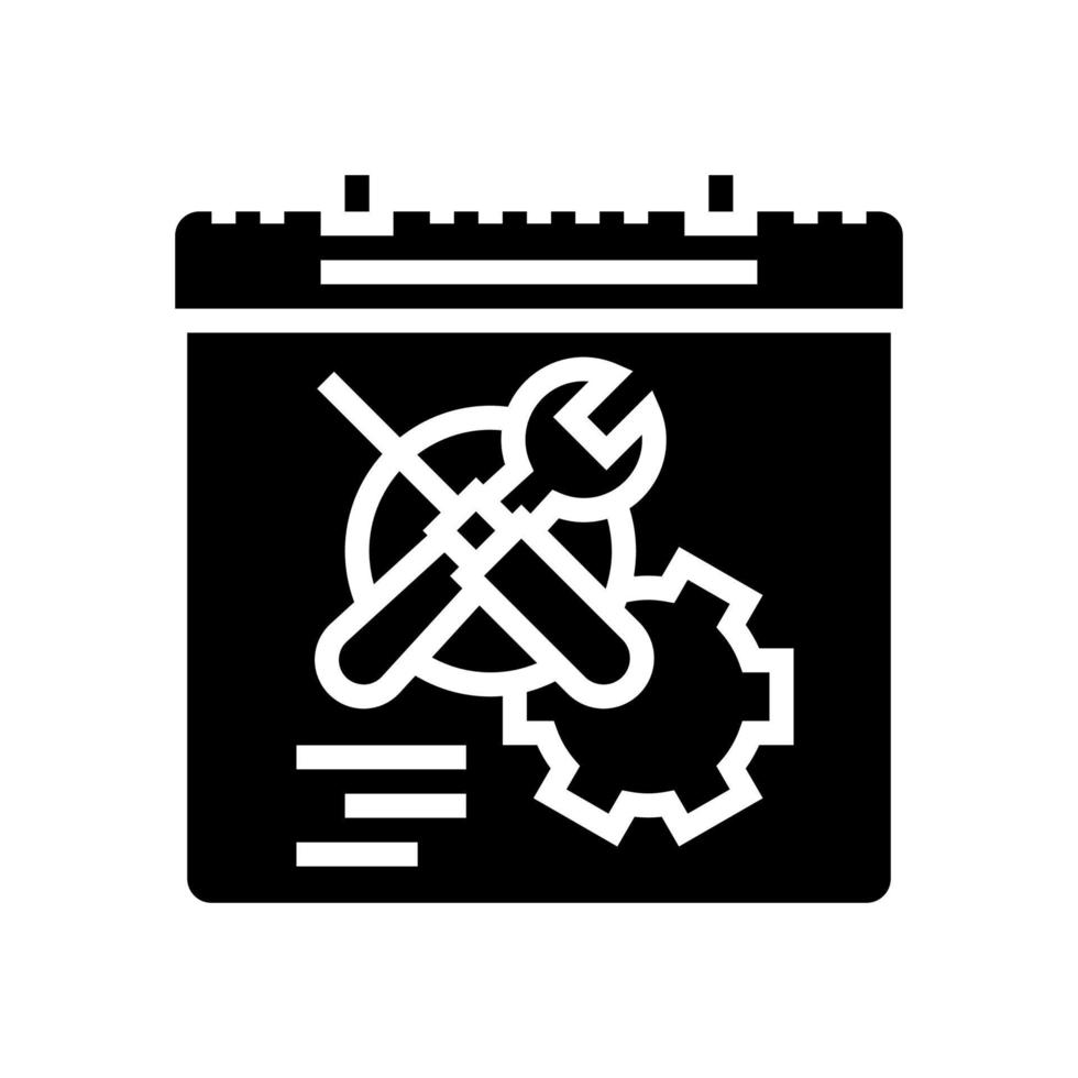 Arbeitszeit optimieren Glyphen-Symbol-Vektor-Illustration vektor