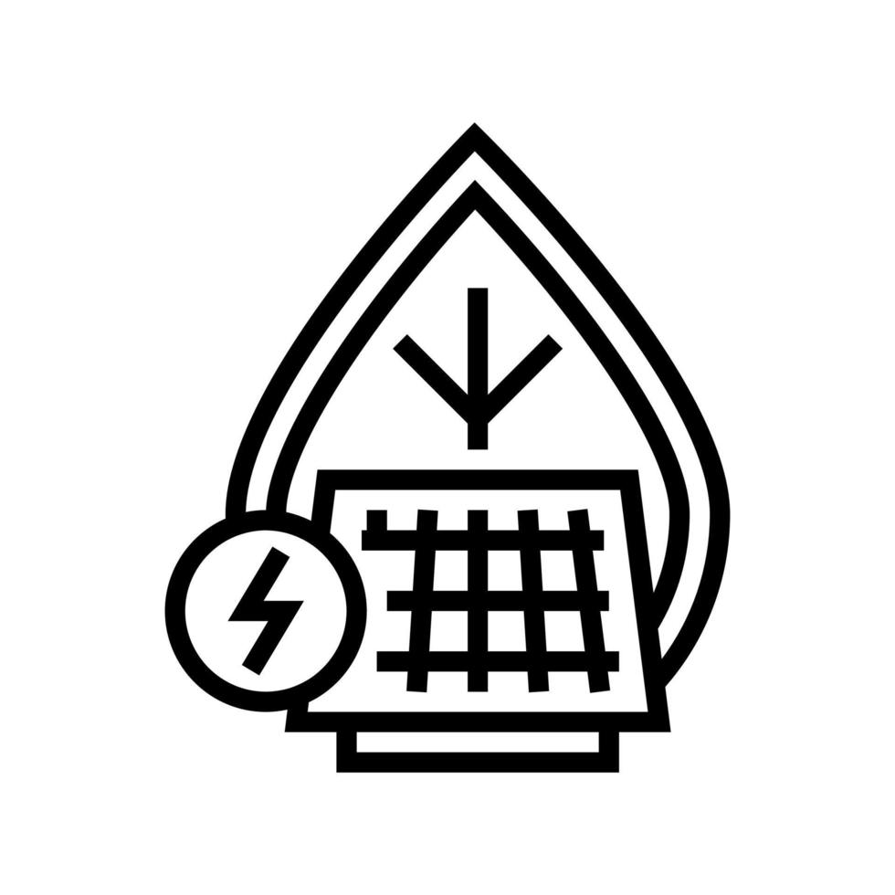 Energiesparlinie Symbol Vektor Illustration