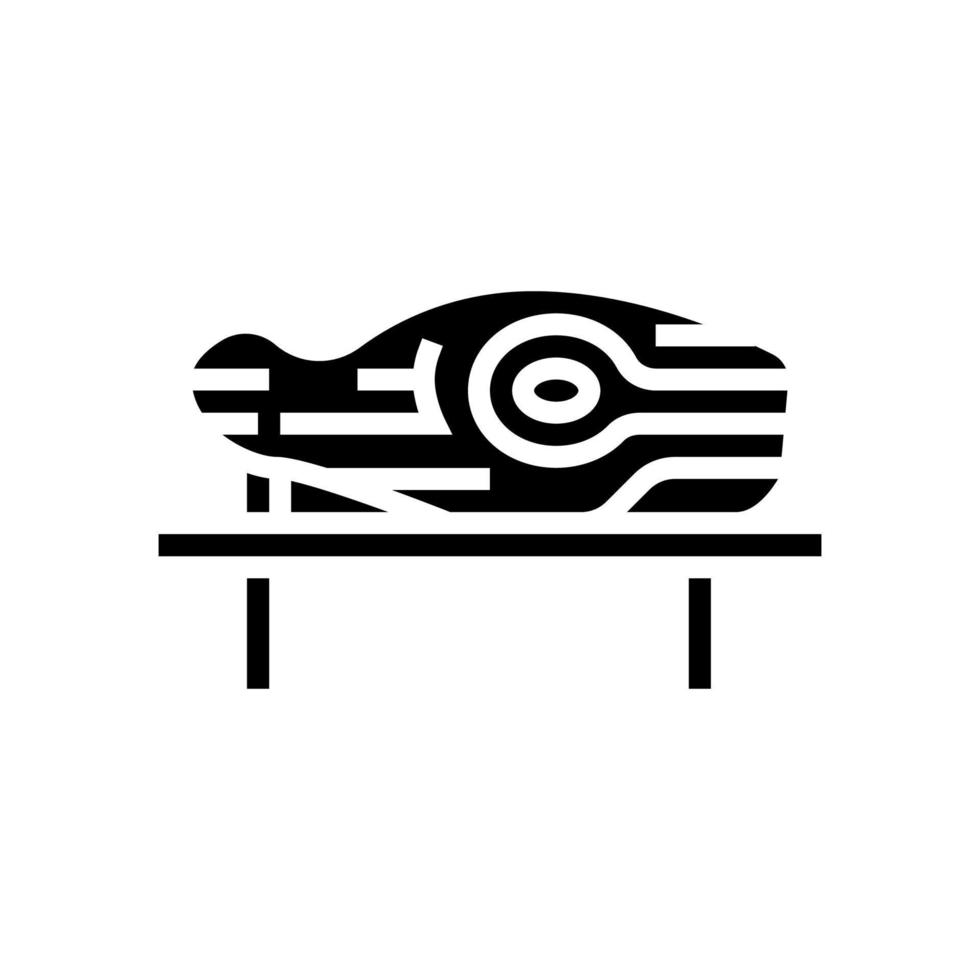 hölzerne handgefertigte Skulptur Glyphen-Symbol-Vektor-Illustration vektor