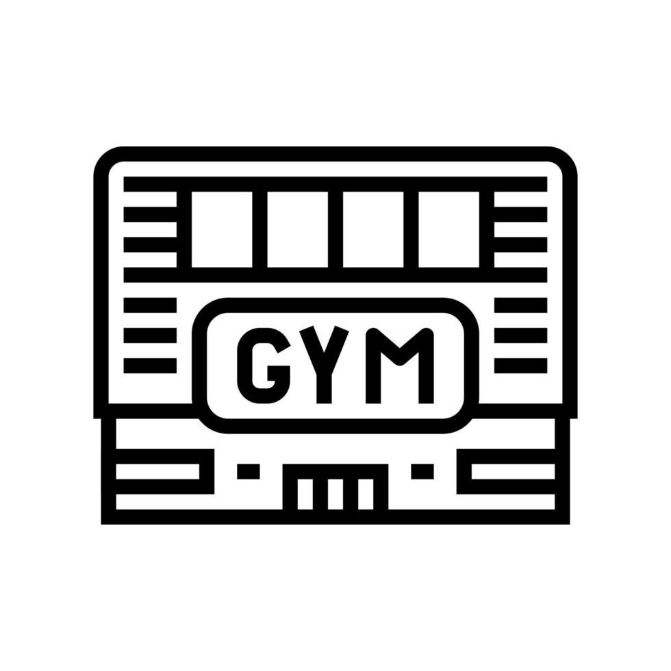 gym byggnad linje ikon vektorillustration vektor