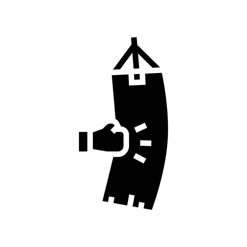 boxen herren freizeit glyph symbol vektor illustration