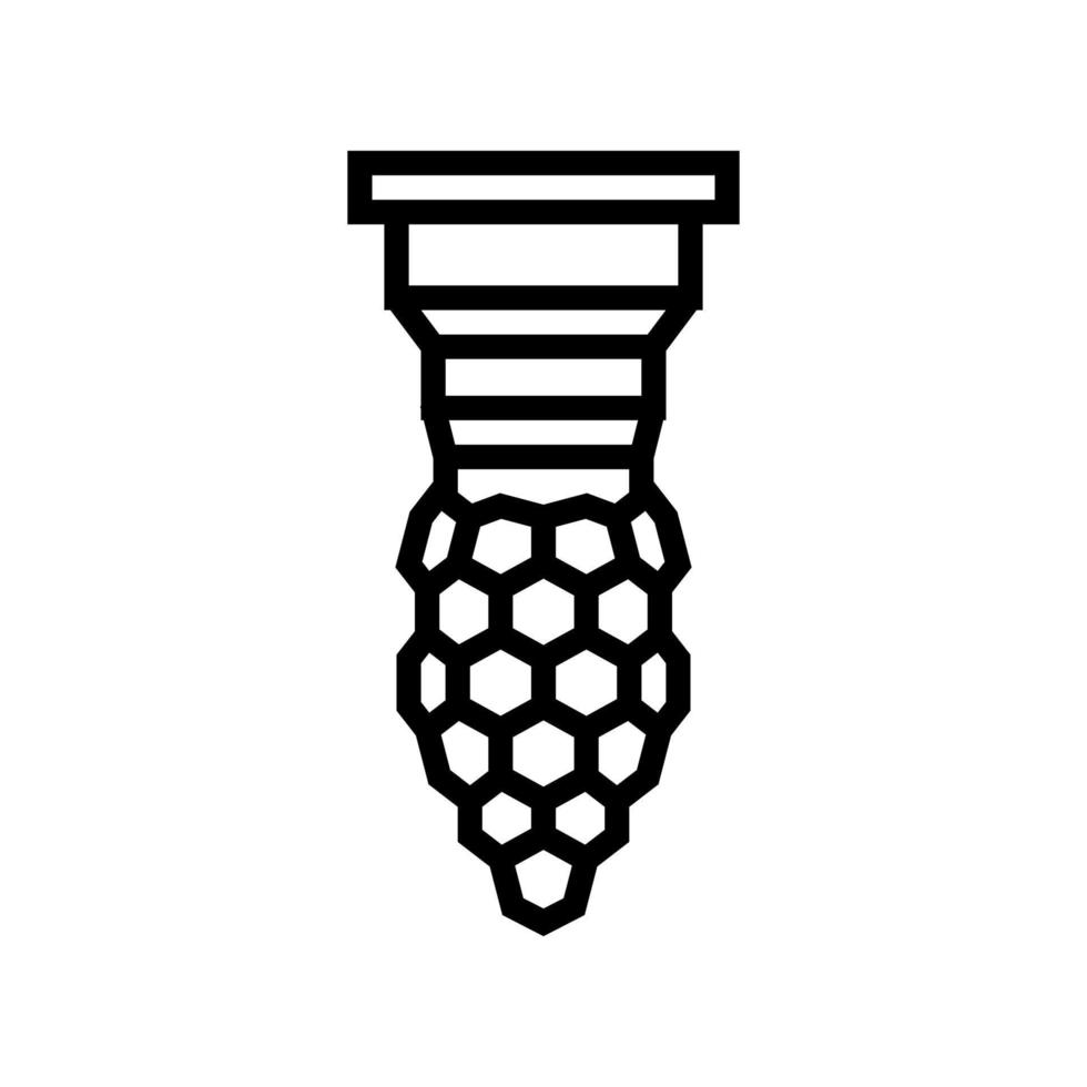 Bienenkönigin Produktion Imkerei Linie Symbol Vektor Illustration