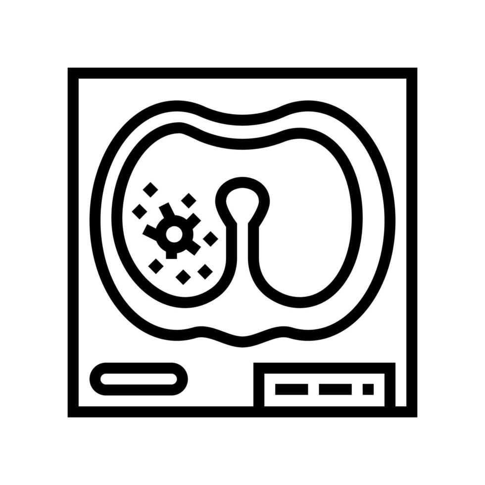 lung mucormycosis linje ikon vektorillustration vektor