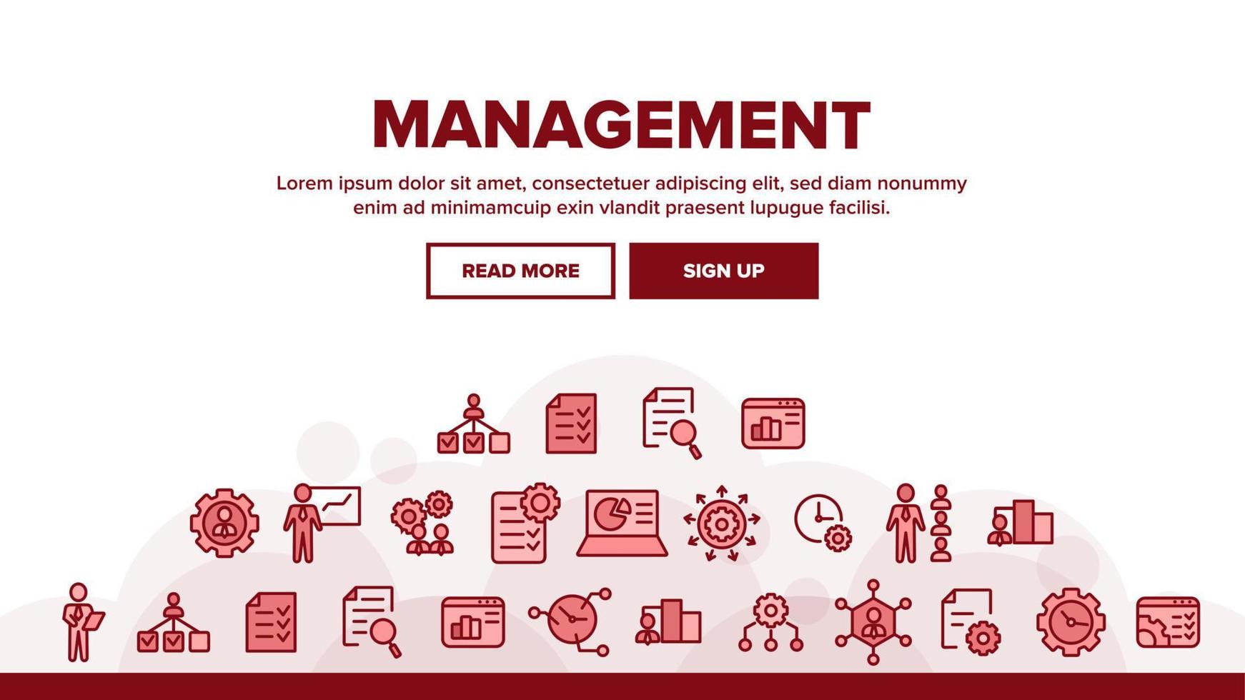 Management-Landing-Header-Vektor vektor