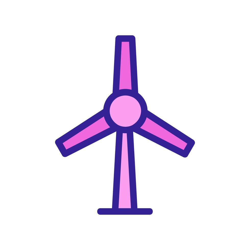 Symbolvektor für Windgeneratormühle. isolierte kontursymbolillustration vektor