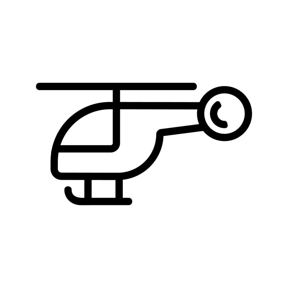 helikopter ikon vektor. isolerade kontur symbol illustration vektor