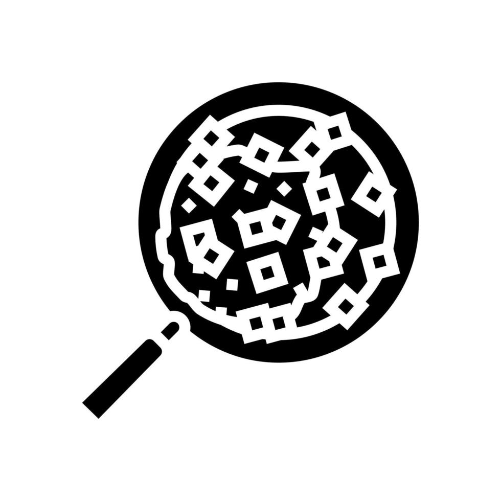 sautierte Zwiebel-Glyphen-Symbol-Vektor-Illustration vektor