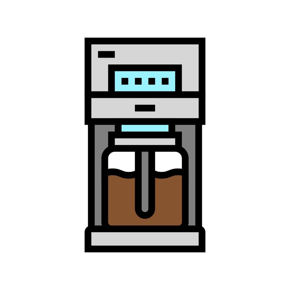 droppa kaffebryggare färg ikon vektor illustration