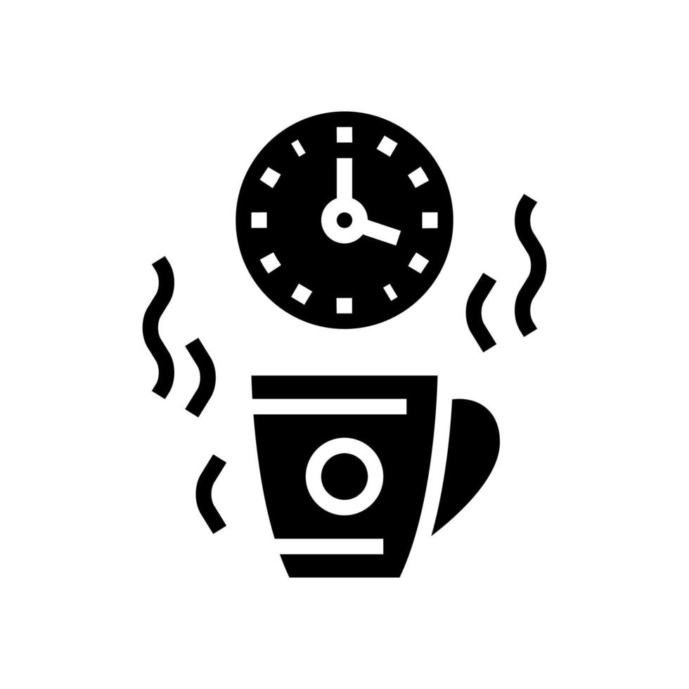Kaffeepause-Forum Glyphen-Symbol-Vektor-Illustration vektor