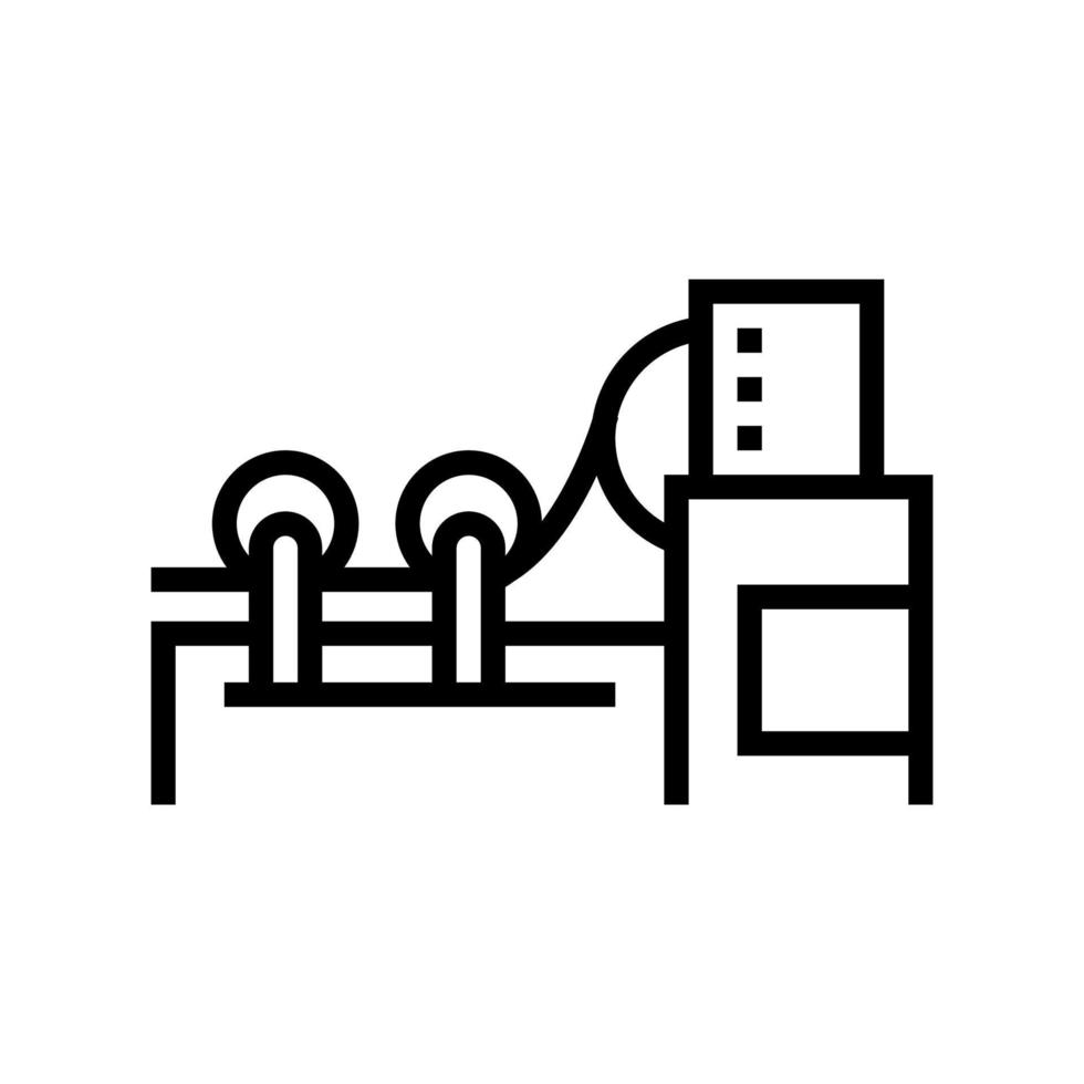 Papierrollensystem Symbol Leitung Vektor Illustration