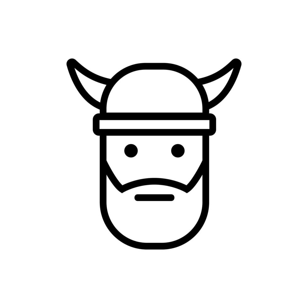 viking manlig ikon vektor. isolerade kontur symbol illustration vektor