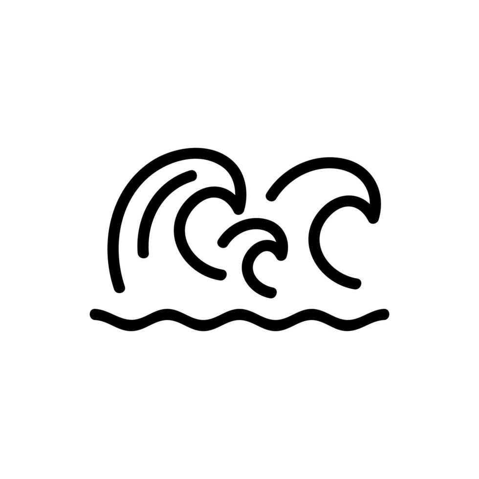 tsunami ikon vektor. isolerade kontur symbol illustration vektor