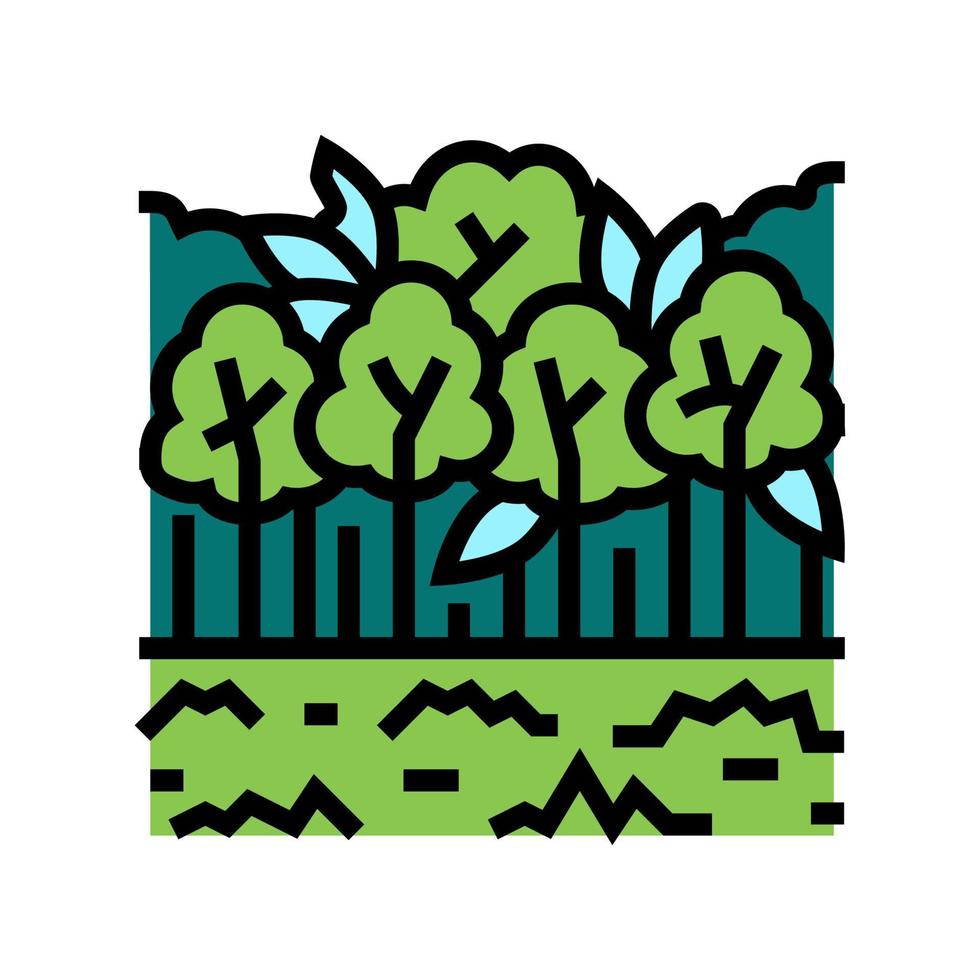 Laubwälder Farbe Symbol Vektor Illustration