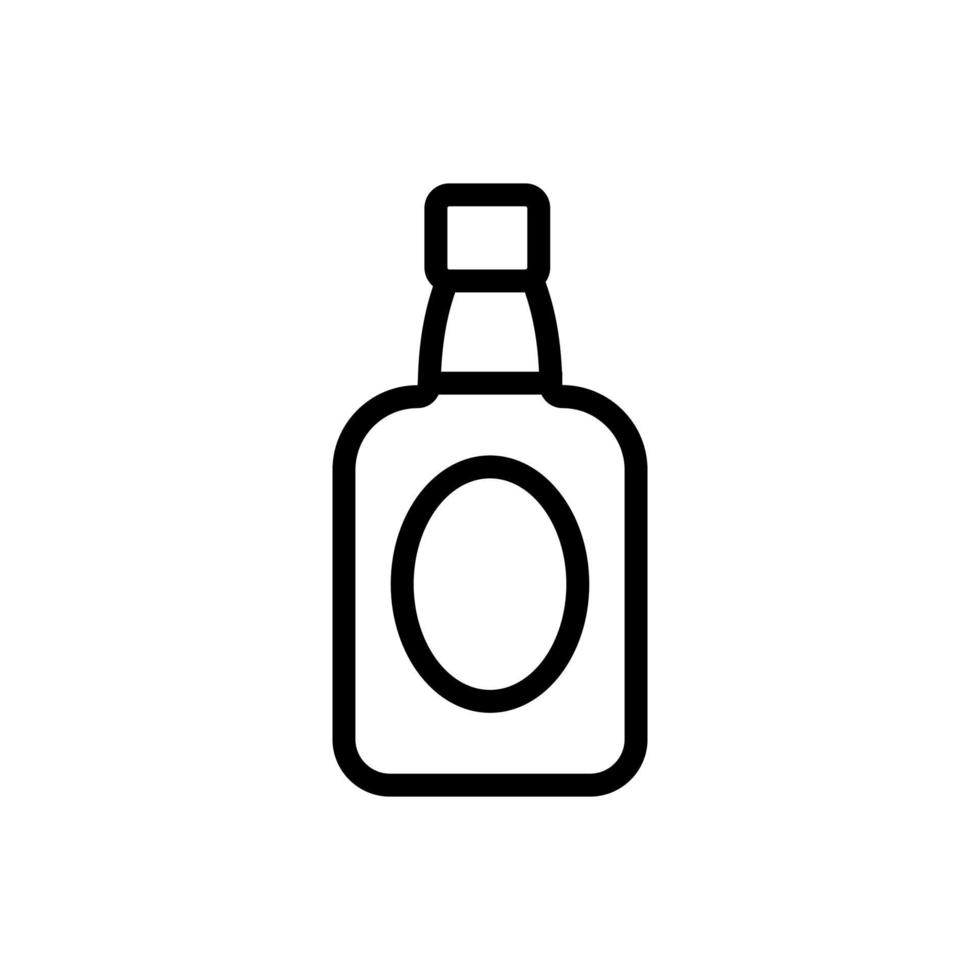 flaska whisky ikon vektor. isolerade kontur symbol illustration vektor