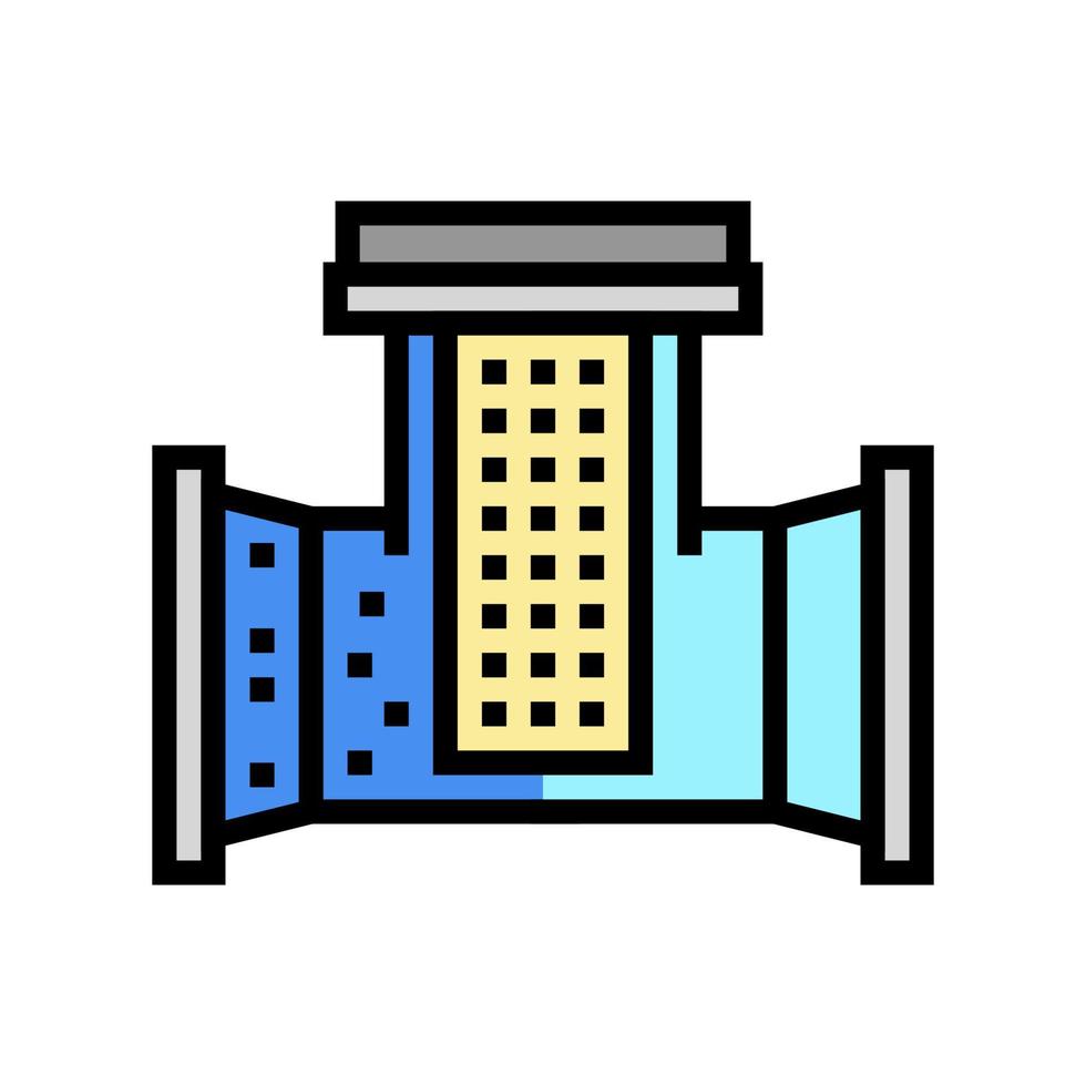 Industrie Wasserfilter Farbsymbol Vektor Illustration