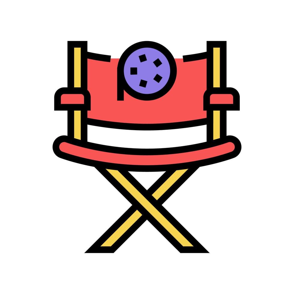 direktör säte stol färg ikon vektor illustration