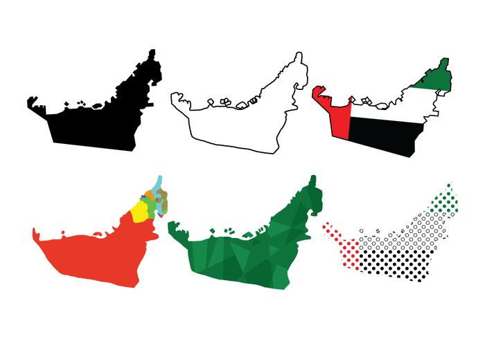 UAE Karten Vektoren