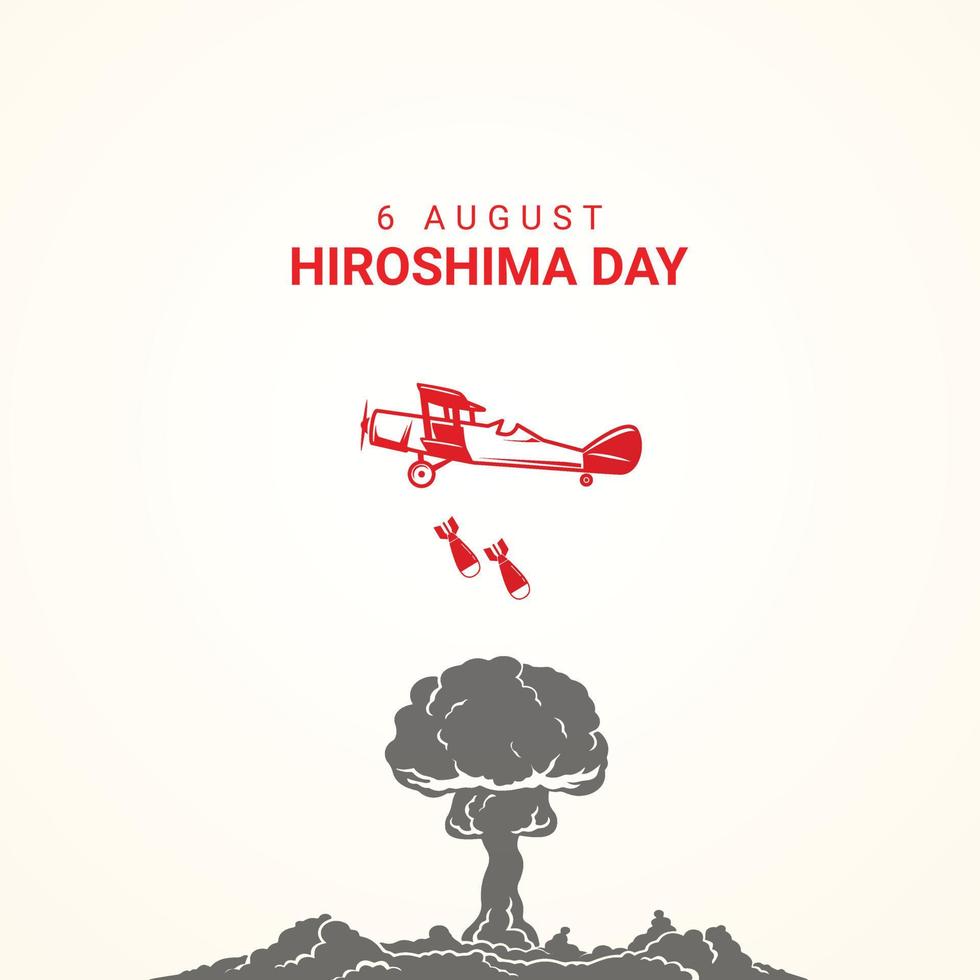Gedenkfeier für den Frieden in Hiroshima. findet jeden 6. August statt. Vektor-Illustration. vektor