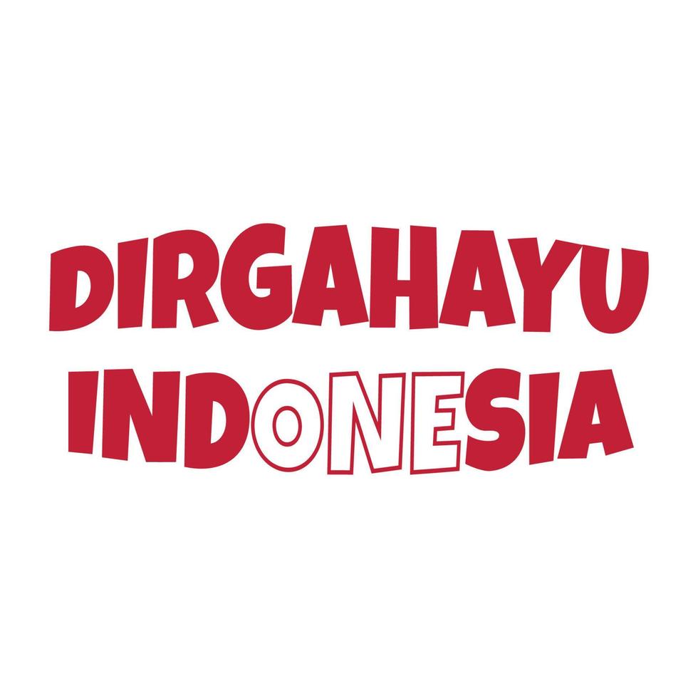 indonesien självständighetsdagen klistermärke vektor